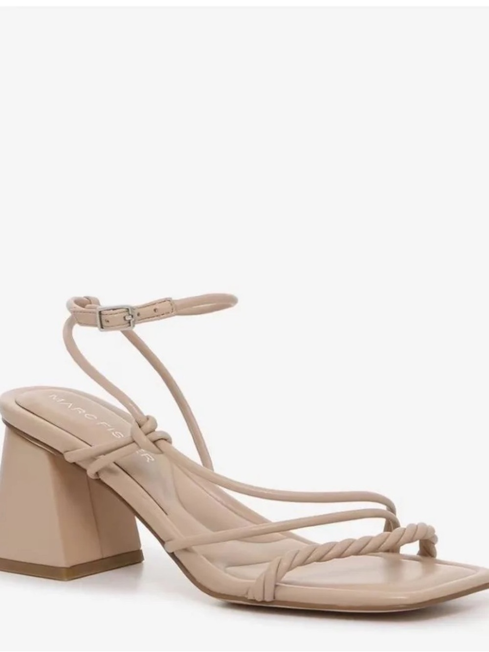 Marc Fisher Malyn Sandal Beige Nude Block Heel